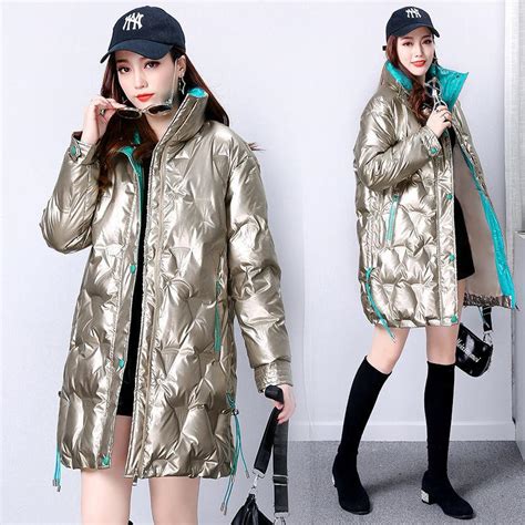 Buy Winter Jacket Ladies Flashing Plus Size Hooded Long Ladies Winter