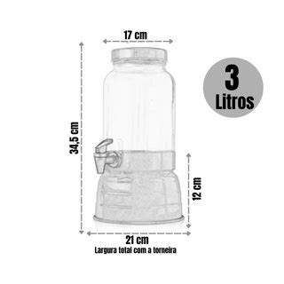 Suqueira De Vidro Dispenser Torneira Suporte Para Bebidas Suco