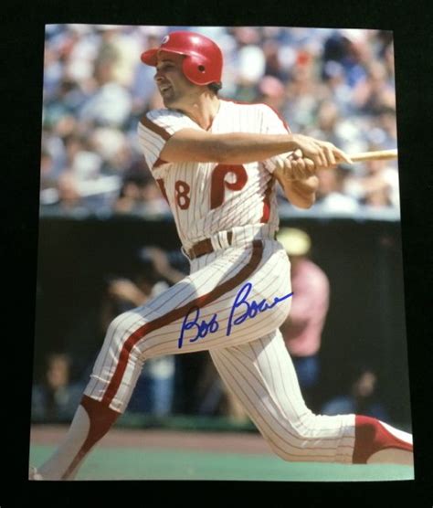 Philadelphia Phillies Bob Boone Autographed Photo Carls Cards