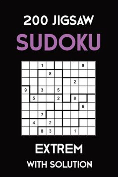 200 Jigsaw Sudoku Extrem With Solution Puzzl 9x9 2 Puzzles Per Page