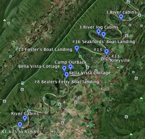 Google Map of SRO & cabins – Canoe, Kayak, Tubing, Camp the Shenandoah ...