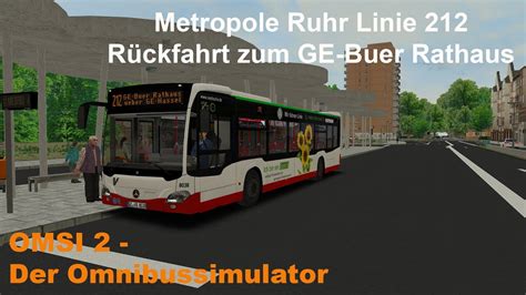 Omsi 2 Metropole Ruhr Linie 212 Rückfahrt zum GE Buer Rathaus MB C2