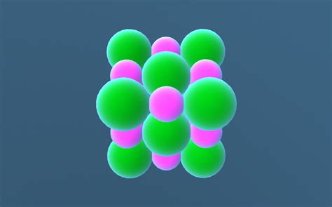 Натриев хлорид (NaCl) - 3D сценa - Електронно обучение и учене Mozaik