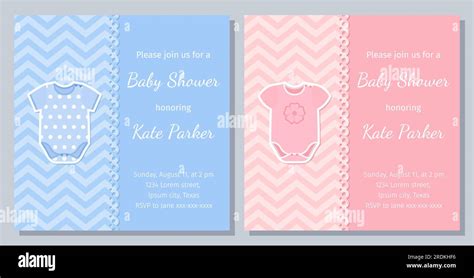 Tarjeta Baby Shower Vector Bebé niño niña invitar Banner de