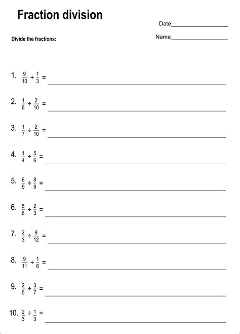 20++ Dividing Fractions Worksheet 5Th Grade – Worksheets Decoomo