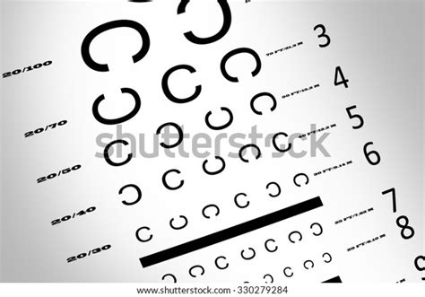 Eye Sight Test Chart Multiple Lines Stock Illustration