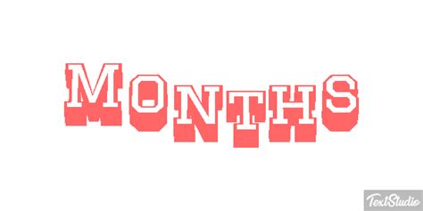 Months Word Animated  Logo Designs