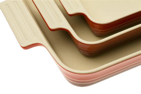 Le Creuset Auflaufform Rechteckig 3er Set 18 Cm 25cm 32cm Kirschrot