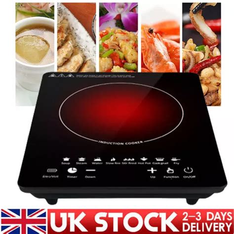 Portable W Electric Induction Hob Single Cooker Hot Plate Hobs Cooking Stove