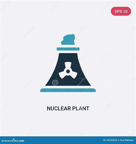 Icono De Vector De Planta Nuclear A Dos Colores Del Concepto De