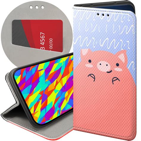 ETUI Z KLAPKĄ DO MOTOROLA MOTO E6 PLUS WZORY ŚWINKA PEPPA BAJKA FUTERAŁ