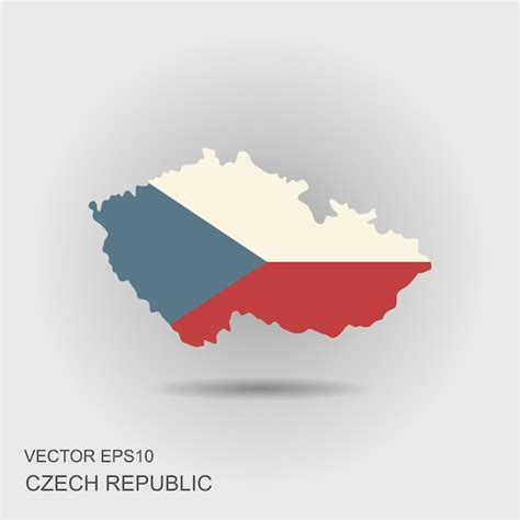 Premium Vector Map And Flag Of Czech Republic