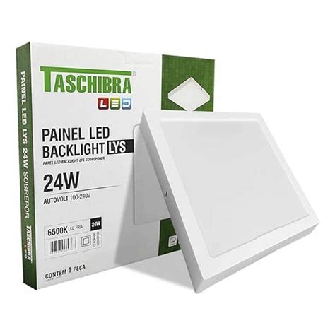 PAINEL LED SOBREPOR QUADRADO 24W LYS 6500K Tokled Materiais Elétricos