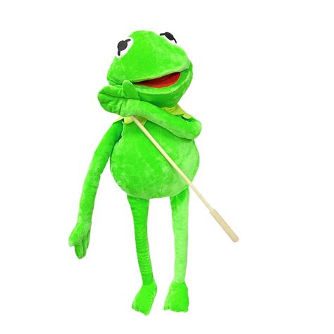 Buy Frog Hand Puppet Kermit Frog Puppet With Detachable Wooden Pole