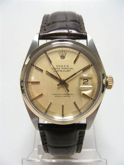 1968 Rolex Oyster Perpetual Datejust Ref 1601 Steel Gold