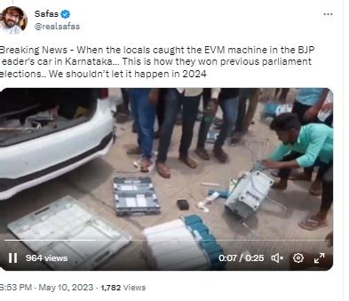 Fact Check Were Evms Found In Bjp Leaders Car Destroyed By Locals