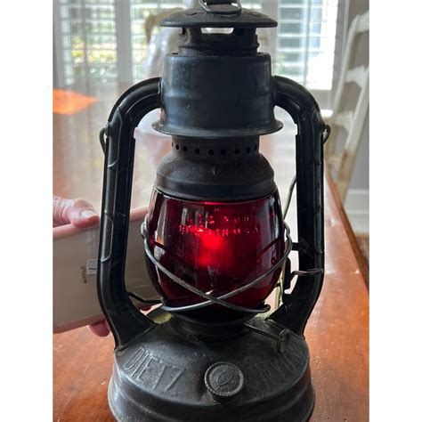 Antique Dietz Little Wizard Lantern With Red Glass Chairish