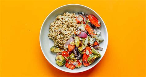 Roasted Vegetable Grain Bowls With Lemon And Feta Live Eat Learn