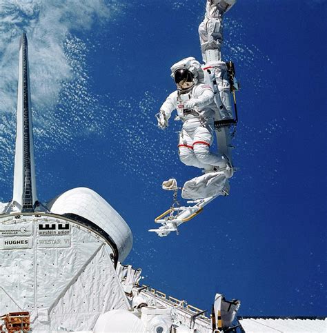 Space Shuttle Astronaut In Mmu Spacewalk Photograph By Nasa Science