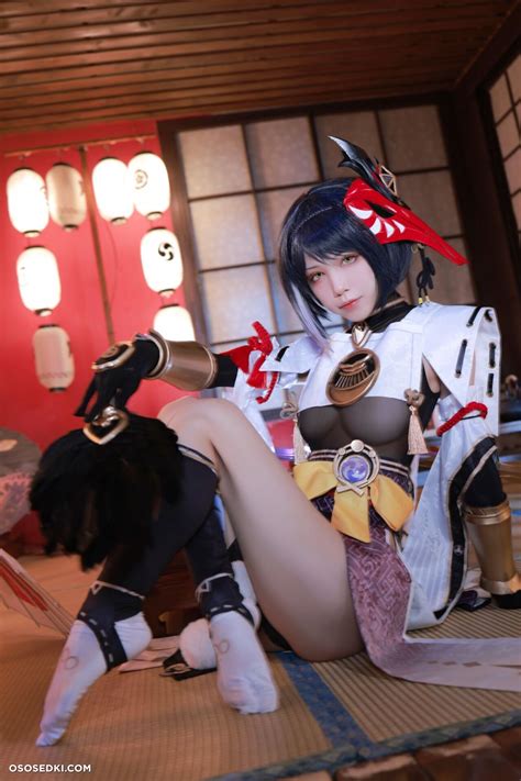 Shui Miao Aqua Kujou Genshin Impacto Naked Cosplay Asian Photos