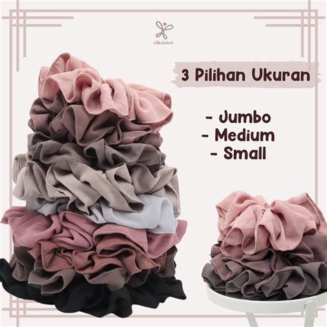 Jual Scrunchie Ukuran Cepol Rambut Premium Size Jumbo Medium Mini