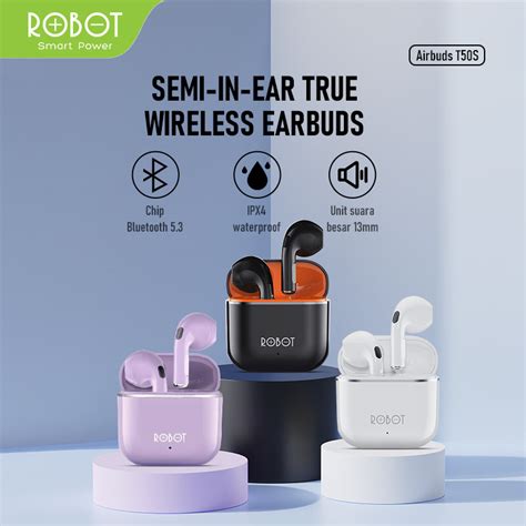 Jual Robot TWS Wireless Earphone Airbuds New T50S Original BT 5 3 True