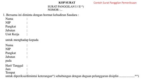 Detail Contoh Surat Panggilan Pns Koleksi Nomer 33