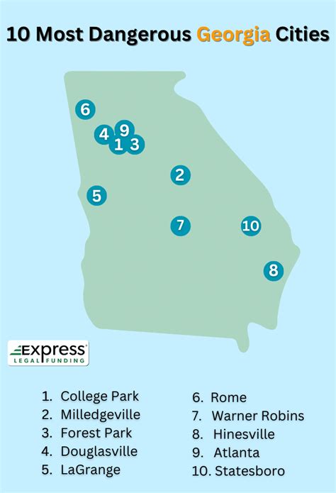 10 Most Dangerous Cities In Georgia City Crime Rates 2024