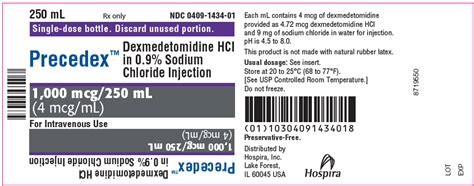 Dailymed Precedex Dexmedetomidine Hydrochloride Injection Solution Precedex Dexmedetomidine