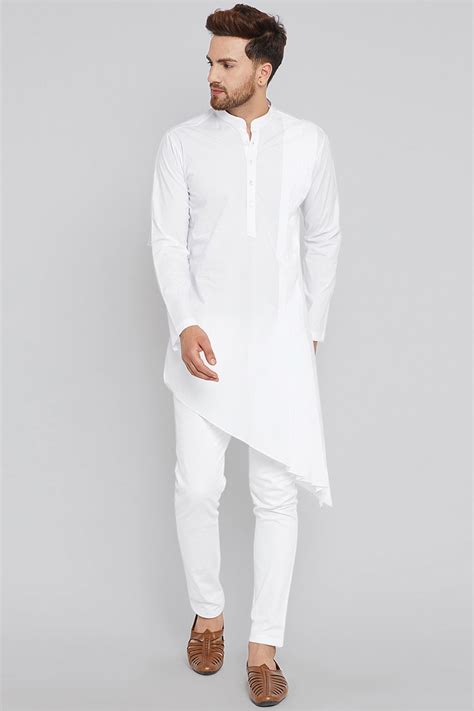 Buy Men Eid Special Plain White Kurta Pajama Online Mkpv0466 Andaaz