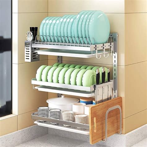 Vevor Dish Drying Rack Tier Large Capacity Dish Drainers