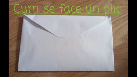 Cum Se Face Un Plic How To Make An Envelope Youtube