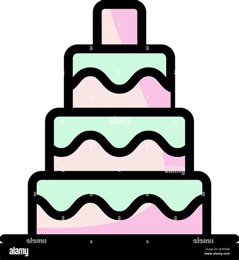 Bakery Wedding Cake Illustration Vector On A White Background Stock