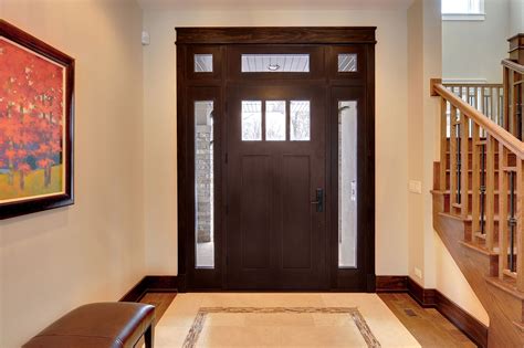 Furniture Quality Finish On Custom Front Entry Door Craftsman Door