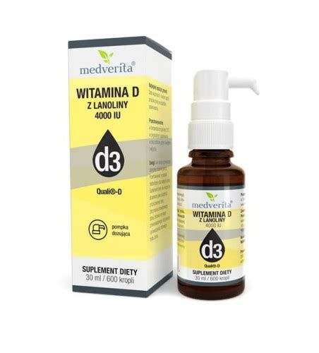 Witamina D3 4000 IU 30 Ml 600 Kropli MEDVERITA Herbario