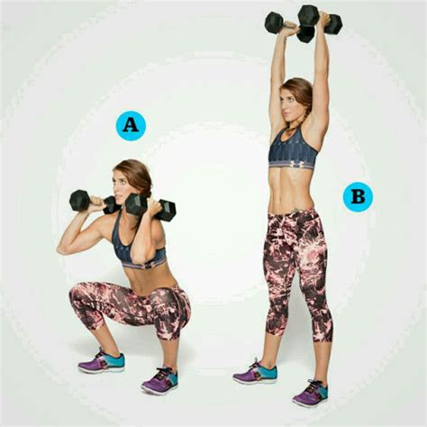 Dumbbell Thruster By Sonia R Exercise How To Skimble