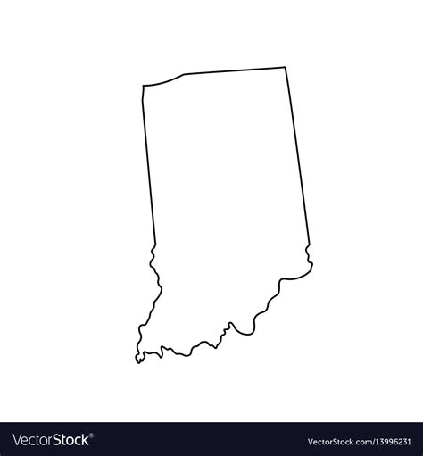 Map of the us state indiana Royalty Free Vector Image