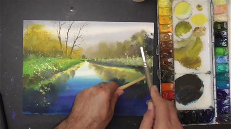 How To Paint Landscape In Watercolor Painting Demo By Javid Tabatabaei