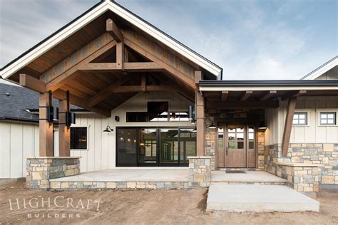 Dutch Ridge Ranch Farmhouse Stone Wood Board And Batten Exterior Highcraft