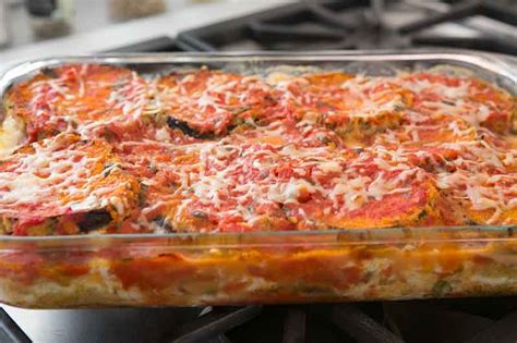 Baked Eggplant Parmesan Directions Calories Nutrition More Fooducate