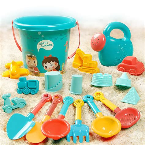 Tiny Size Beach Toys for Kids Ages 4-8 - Beach Bucket Sand Molds Beach