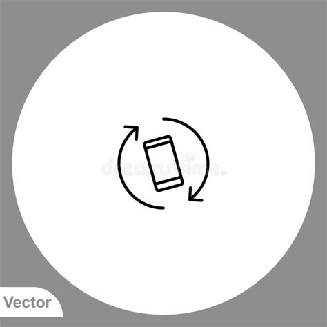 Girar El Vector Del Tel Fono Icono Girar La Ilustraci N De Smartphone