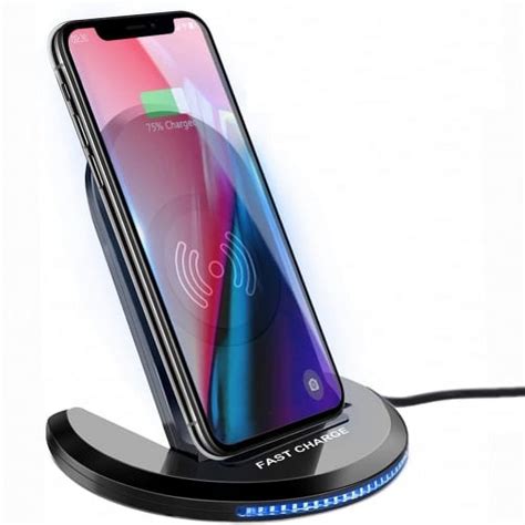 15w Fast Wireless Charger Folding Stand 2 Coils Charging Pad Slim For Samsung Galaxy S9 Plus S8