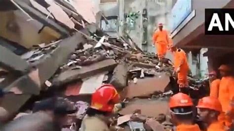 Navi Mumbai Building Collapse Two Rescued Several Feared Trapped