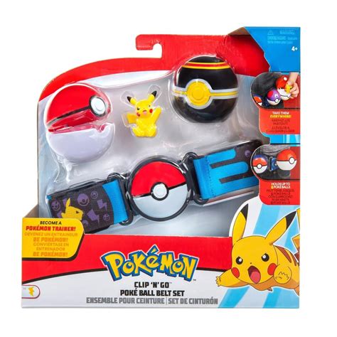 Jazwares Pokemon Clip N Go Poke Ball Belt Set Pikachu JW095283 B