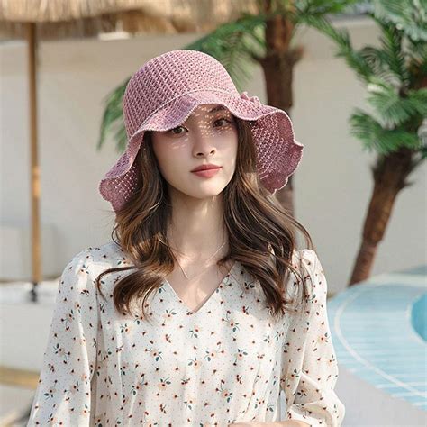 Sat N Al N Flower Women Fisherman Hat Wave Edge Panama Hats Fashion