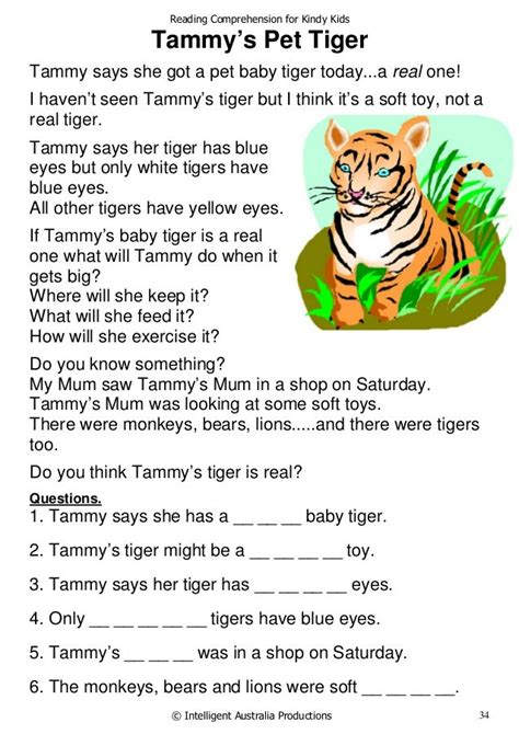 Reading Comprehension For Kids