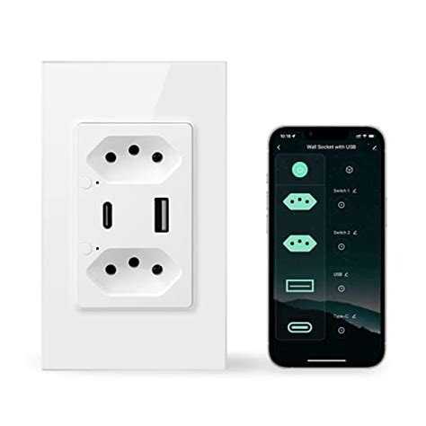 Miucda Tomada Inteligente Zigbee Porta Usb Tipo C Tomada De Parede