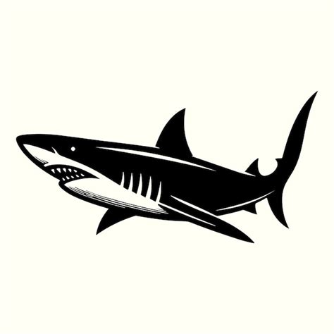 Premium Vector Shark Silhouette Vector Illustration