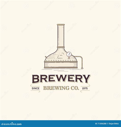 Bierbrennerei Logo Template Vektor Abbildung Illustration Von Lager